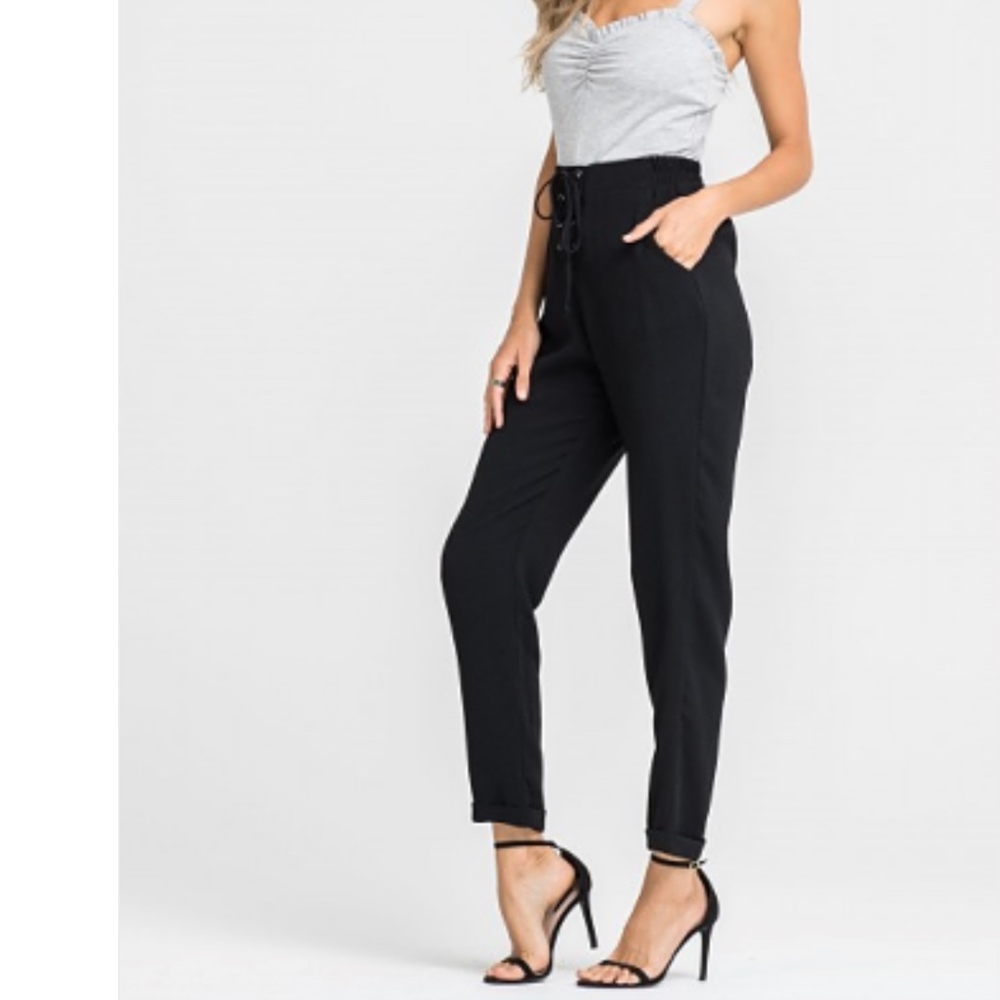NWT Lush Rolled Hem Straight Leg Pant